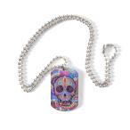 [ параллель импортные товары ]NO BRAND / No-brand F-2437 DAY OF THE DEAD MULTI COLOR EXPOXT DOGTAG NECK LACE /te Io b The dead многоцветный эпоксидный 