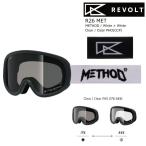 25-26 リボルト ボードゴーグル スーパーライトフレーム R26MET REVOLT Super Light Frame Method / Black × White LTD 調光 平面レンズ 色が変わる スノボ