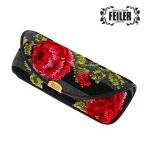 FEILER フェイラー メガネケース　feiler49　ホック式　クロ