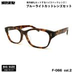  большой размер date date очки F-066 col.2 59mmf- Pas FU×PAS BIG размер .. сделано в Японии UV cut голубой свет cut 