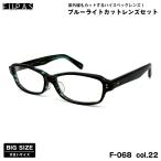  большой размер date date очки F-068 col.22 60mmf- Pas FU×PAS BIG размер .. сделано в Японии UV cut голубой свет cut 