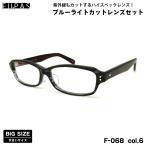  большой размер date date очки F-068 col.6 60mmf- Pas FU×PAS BIG размер .. сделано в Японии UV cut голубой свет cut 