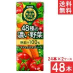 キリン 無添加野菜 48種の濃い野菜100% 200ml 24本×2ケース 計48本 トマトミックスジュース