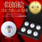 似顔絵 ゴルフボール 6個 ブランドハイグレードボール オリジナル 印刷 プリント ギフト 贈り物 プレゼント 誕生日 還暦 退職祝 ホールインワン