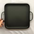 ショッピングぎょうざ 南部鉄 焼肉 鉄板 プレート 角型 26×26cm 鉄製 やきにく お好み焼 ぎょうざ アウトドア キャンプ 鉄分補給 IH対応 ガス火 直火 南部鉄器 及源 盛栄堂 日本製