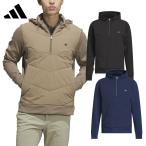 アディダス ゴルフ adidas Golf ゴルフウエア メンズ フーディー CLIMAWARM+ 撥水 防風 ハーフジップ ハイブリッド ストレッチ 「 P4125 」 2026秋冬モデル 【当