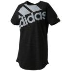 アディダス Ｗ　ＭＨ　半袖　ヘザー　オーバーサイズビッグロゴ　ロング丈　Ｔシャツ Ｖ０６８９ ajp-ftk40-dv0689
