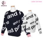 ショッピングレディス アンパスィ and per se ゴルフウエア レディス セーター ストレッチ クルーネック 「 AFF2324B1 」 秋冬ウエア 【当店在庫品】