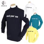 ショッピングウエア アンパスィ and per se ゴルフウエア メンズ 長袖ハイネックシャツ ストレッチ 吸湿発熱 UPF50+ 「 AMF9233W6 」 秋冬ウエア 【当店在庫品】