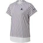 le coq sportif(ルコック) ストライプ半袖シャツ レディース テニス JTA公認 ホワイト