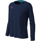 UMBRO(アンブロ) WM ワンポイントドライ長袖シャツ レディース ネイビー