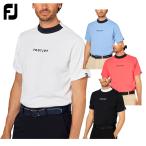 フットジョイ FOOTJOY ゴルフウエア メンズ 半袖モックネックシャツ 「 FJ-S25-S03 」 バイカラー 春夏ウエア 【当店在庫品】