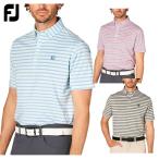 フットジョイ FOOTJOY ゴルフウエア メンズ 半袖ボタンダウンシャツ UVカット 吸汗速乾 抗菌 ストレッチ ヘザーストライプ 「 FJ-S25-S11 」 春夏ウエア 【当店