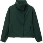 DANSKIN STRETCH DOUBLE WEAVE JACKET Dフォレスト