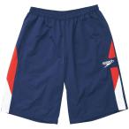 Speedo(スピード) カラーブロックウインドハーフパンツ ネイビーB