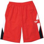 Speedo(スピード) カラーブロックウインドハーフパンツ レッド