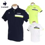 ルコック スポルティフ le coq sportif ゴルフウエア メンズ 半袖シャツ 接触冷感 メッシュ 小柄 ジャガード 「 LG5SHS08M 」 2025春夏モデル 【当店在庫品】