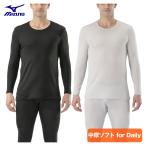 ミズノ MIZUNO メンズ アンダーウエア 「 C2JAA621 」 長袖シャツ ブレスサーモ 中厚ソフト for Daily クルーネック 秋冬ウエア 【当店在庫品】