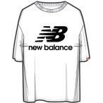 new balance(ニューバランス) Essentials スタックドロゴ Tシャツ ホワイト/ブラック