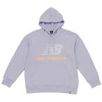 new balance（ニューバランス） Essentials スタックドロゴ オーバーサイズド フーディ— サイレントグレー
