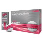 TaylorMade テーラーメイド 日本正規品 TOUR RESPONSE STRIPE PINK ツアーレスポンス ストライプ ピンク 2025新製品 ゴルフボール 1ダース(12個入) 【当店在庫品