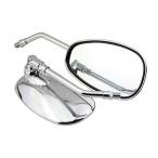 バイクミラー メッキ 左右セット 正ネジ10mm シルバー 銀 バイク カスタム ドレスアップ 汎用