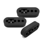 強力 マフラー ハンガー マフラーリング 吊りゴム 汎用 マウント 12mm 4穴 3個セット ブラック 黒