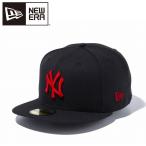 ニューエラ 59FIFTY ニューヨーク・ヤンキース ブラック × ラディアントレッド 12492044