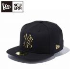 ニューエラ 59FIFTY ニューヨーク・ヤンキース ブラック × ブラック ゴールドアウトライン 12492049
