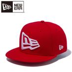 ニューエラ Youth 9FIFTY フラッグロゴ スカーレット × ホワイト 12492771