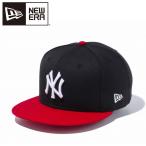 ニューエラ 9FIFTY ニューヨーク・ヤンキース ブラック × ホワイト スカーレットバイザー 12492804