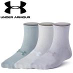 アンダーアーマー UAエッセンシャル ノベルティ クオーター ソックス (3足セット) 1384025-289 レディース メール便送料無料