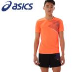 アシックス Tシャツ・ポロシャツ プリントショートスリーブトップ メンズ 陸上競技 ウェア 2091A443-700 メール便送料無料