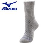 ミズノ MIZUNO 発熱素材 ブレスサーモゆるぬくソックス 靴下 雪柄 レディース C2JX180105 メール便送料無料
