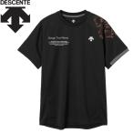  Descente DESCENTE короткий рукав волейбол рубашка DV5FHT02U-BK01 мужской женский почтовая доставка бесплатная доставка 
