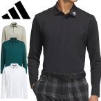アディダスゴルフ ジャカード長袖ポロシャツ メンズ 2025秋冬 ゴルフウェア JWJ84