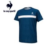 ルコック lecoqsportif テニス DENIM PRINT GAME SHIRT メンズ QTMTJA06-NVY メール便送料無料