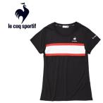 ルコック スポルティフ le coq sportif テニス TEAM GAME SHIRT ゲームシャツ 半袖 レディース QTWTJA90-BLK メール便送料無料