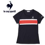 ルコック スポルティフ le coq sportif テニス TEAM GAME SHIRT ゲームシャツ 半袖 レディース QTWTJA90-NVY メール便送料無料