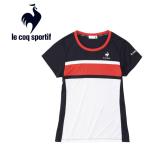 メール便送料無料 ルコック スポルティフ le coq sportif  テニス TEAM GAME SHIRT ゲームシャツ 半袖 レディース QTWTJA90-WHT