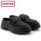 ハンター レディース リファインド エクスプローラー フラットフォーム ローファー ミュール WFF3103LEA-BLK