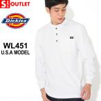【Sランク】アウトレット 返品・交換・キャンセル不可|ディッキーズ Tシャツ 長袖 ヘンリーネック WL451 メンズ USAモデル Dickies 【メール便可】