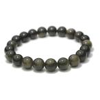 Yahoo! Yahoo!ショッピング(ヤフー ショッピング)ゴールデンオブシディアン（黒曜石）天然石ブレスレット　10mm玉（内径サイズ約18cm）男性用天然石アクセサリー・プレゼント