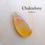 Yahoo! Yahoo!ショッピング(ヤフー ショッピング)カルセドニー（淡いミルキーオレンジ カルセドニー）天然石ルース しずく型 穴あきビーズ 約30×15×4mm 　アクセサリー素材 c0130