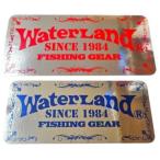 ウォーターランド ロゴ フィッシングギア ステッカー S Sレッド+Sブルー 2枚入り 070166 横123mm×縦54mm