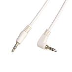  аудио кабель L type - распорка type 3.5mm стерео Mini штекер 1m белый VM-4060WH
