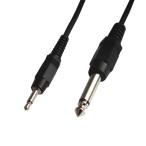  аудио изменение кабель 3.5mm монофонический Mini штекер ( мужской ) - 6.3mm монофонический стандарт штекер ( мужской ) 3m VM-MM-3m