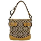 Yahoo! Yahoo!ショッピング(ヤフー ショッピング)コーチ 2way ショルダー バッグ ベージュ ブラウン シグネチャー F03574 ファスナー キャンバス レザー 中古
