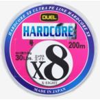 デュエル/DUEL ハードコアX8 200m 0.6, 0.8, 1, 1.2, 1.5, 2号 HARDCORE 8本組PEライン 汎用PE 万能PE 国産・日本製