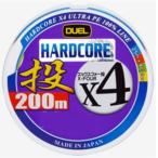 DUEL/デュエル ハードコア X4 投 200m 0.8号 H-3288 4本組PEライン 投げ釣り用PE 汎用PE